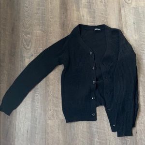 M American Apparel men’s button cardigan black